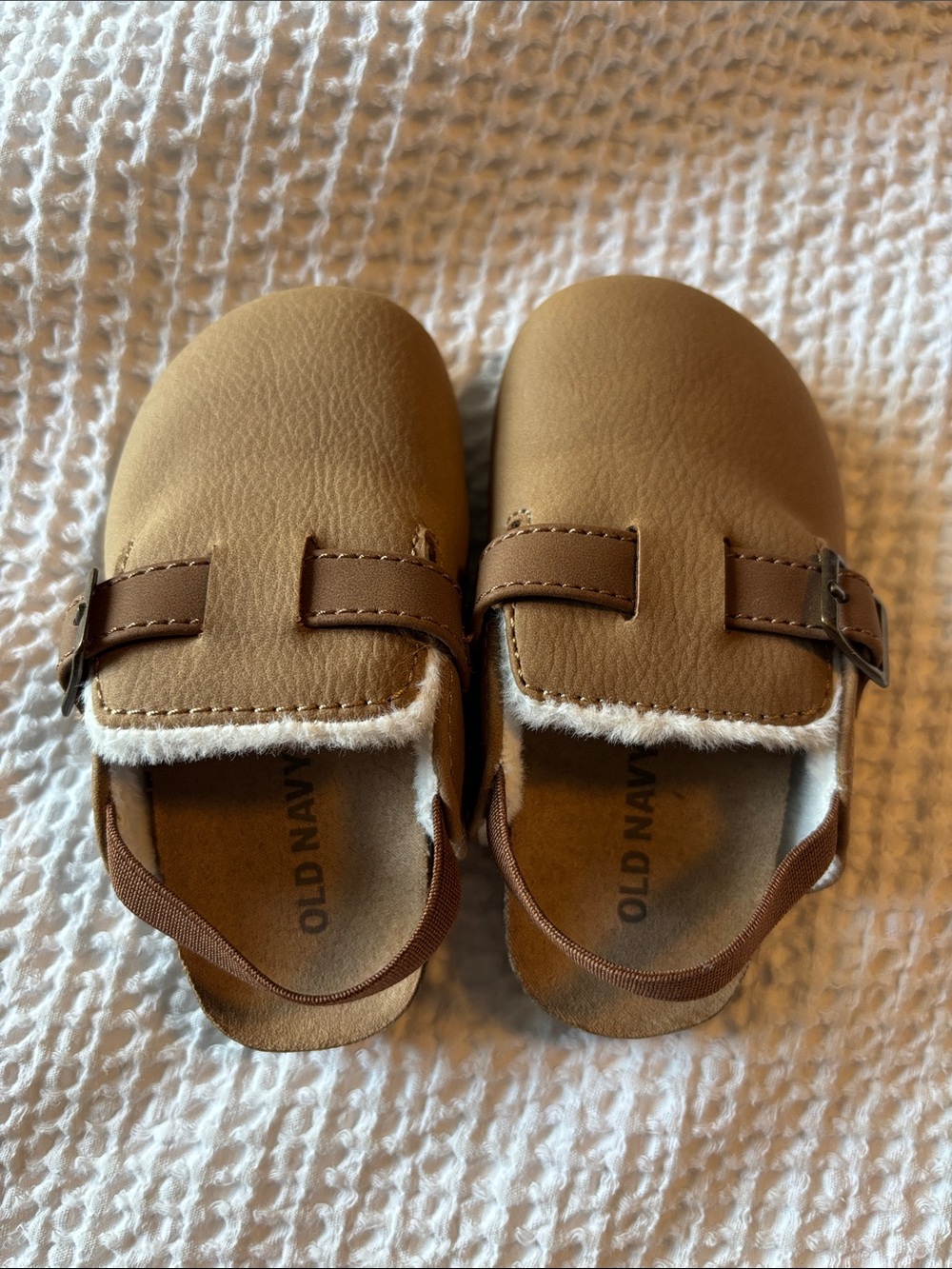 Old Navy Brown Faux-Leather Toddler Moccasin Slip-Ons